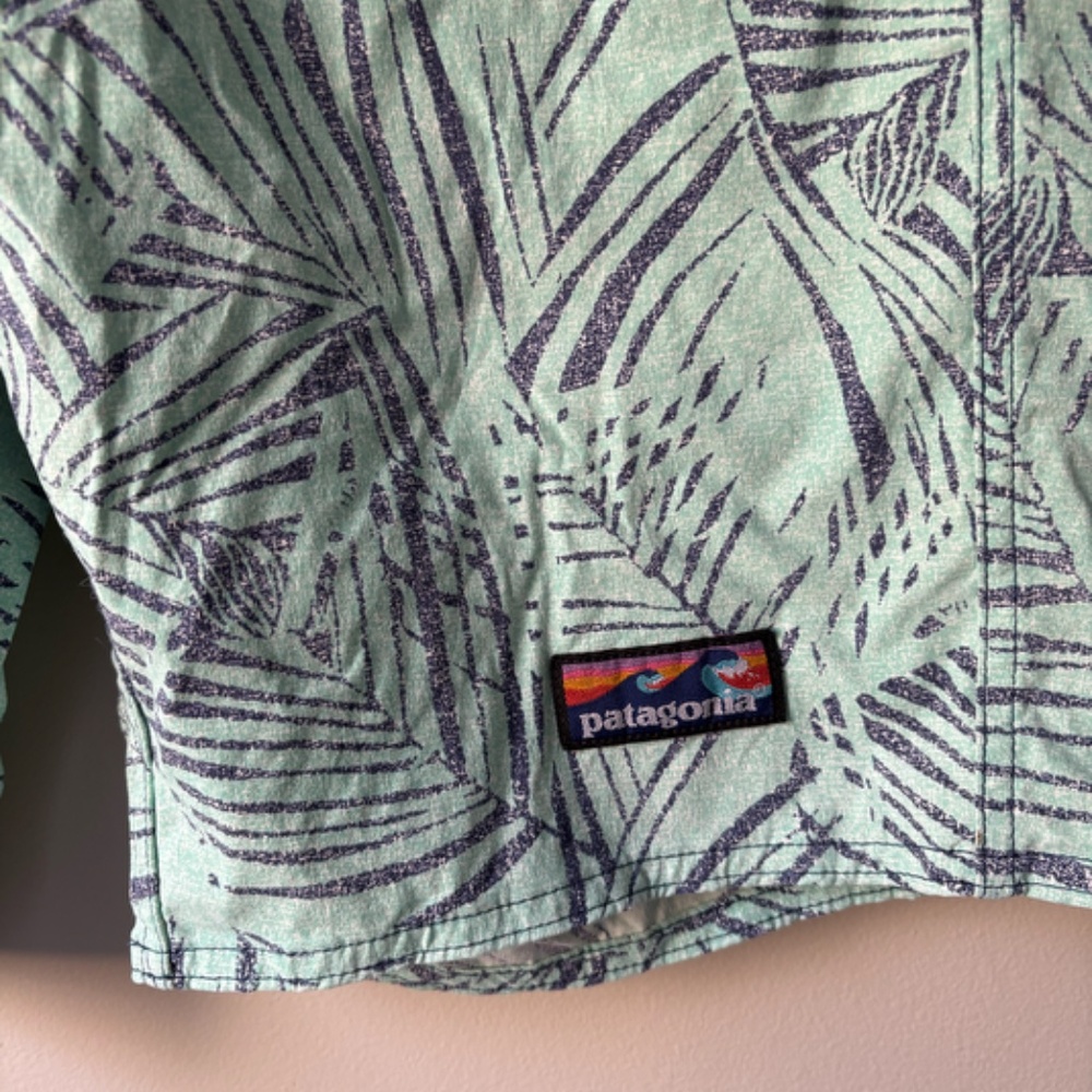 Patagonia Mens Stretch Wavefarer Boardshorts 21" Rain Fern Speckle Green Size 30 - Picture 4 of 5